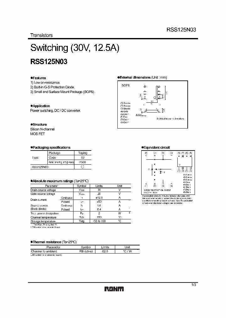 RSS125N03_430344.PDF Datasheet