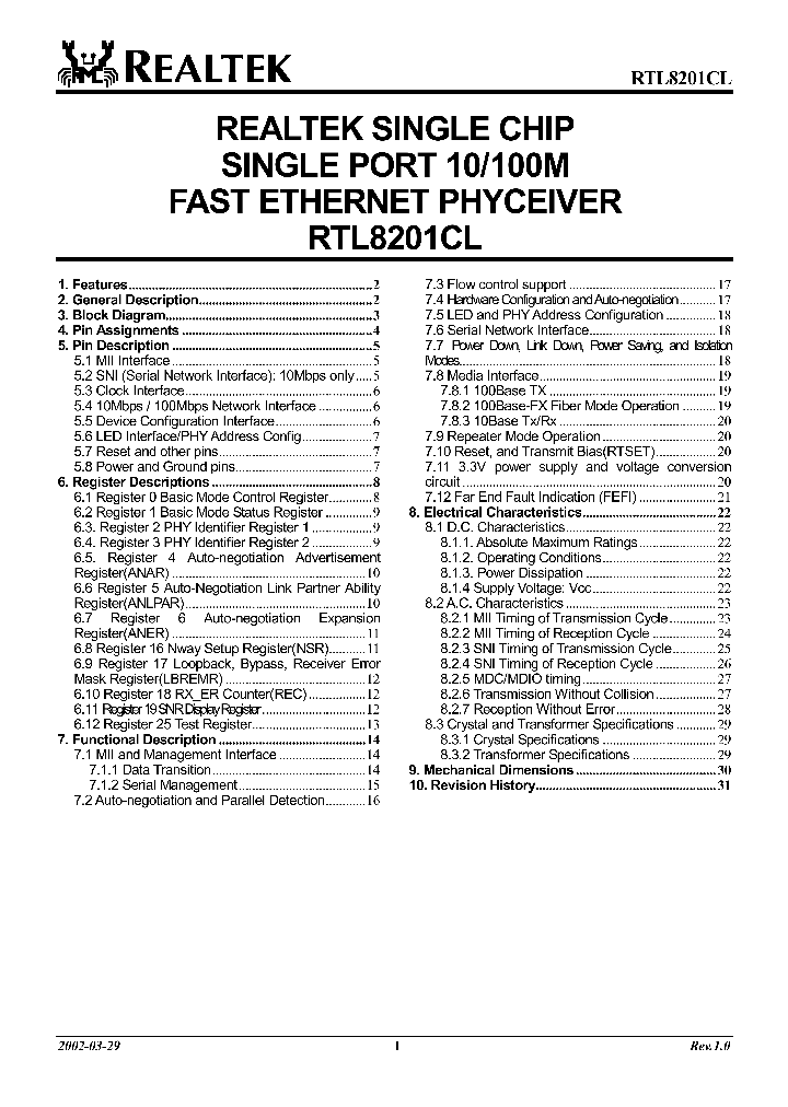 RTL8201CL_403118.PDF Datasheet
