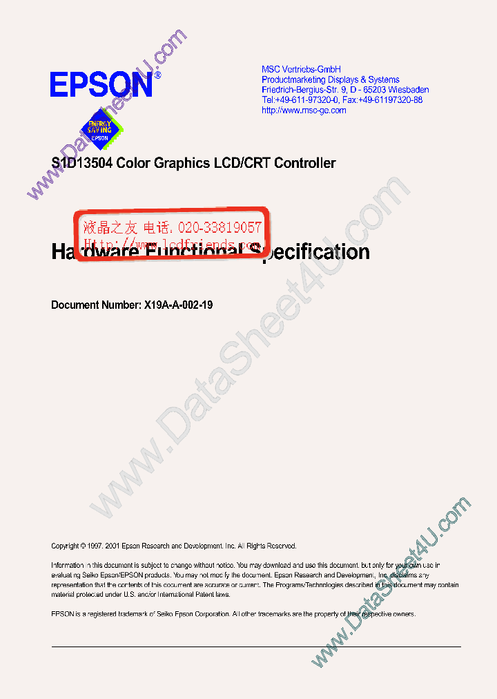 S1D13504_421651.PDF Datasheet