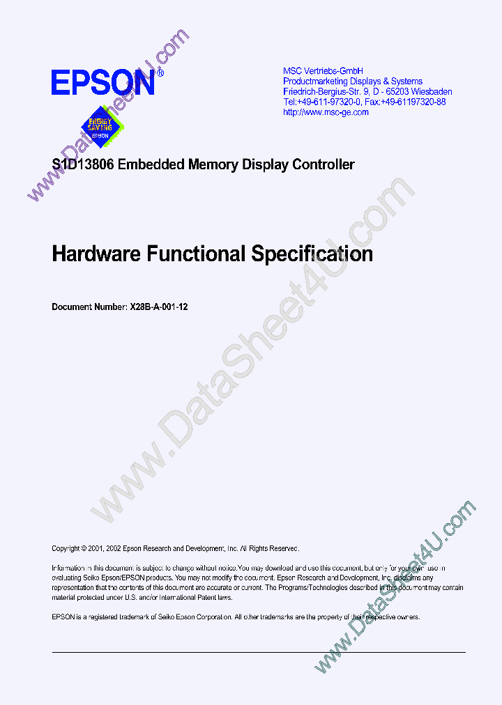 S1D13806_432399.PDF Datasheet