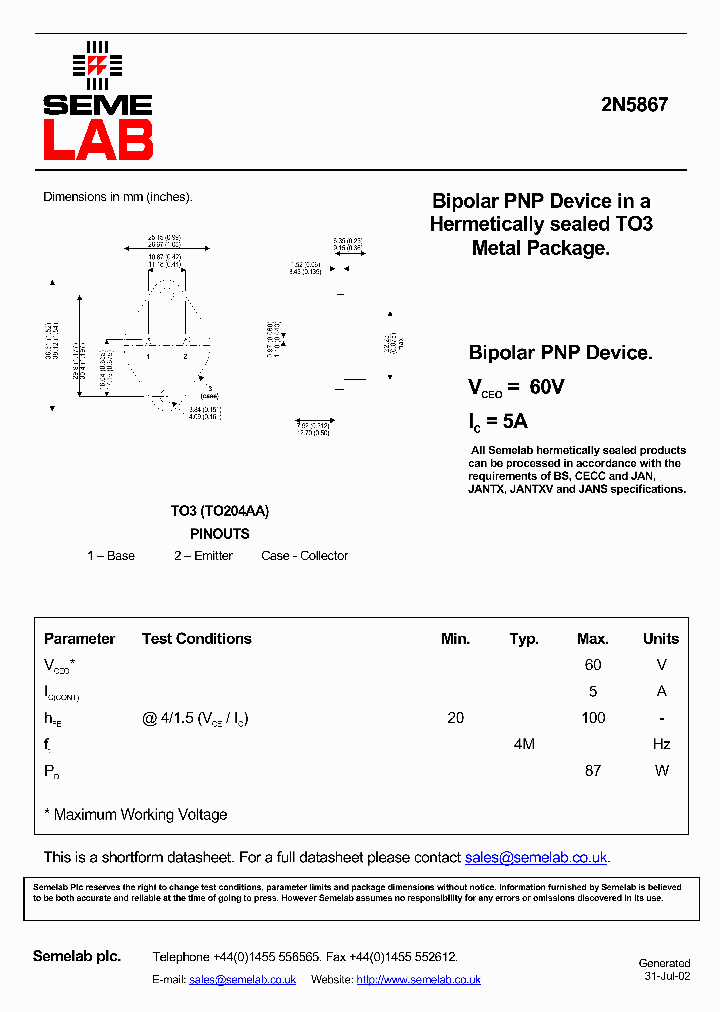 SF2N5867_391522.PDF Datasheet