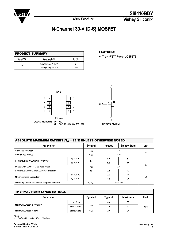 SI9410BDY_11932.PDF Datasheet