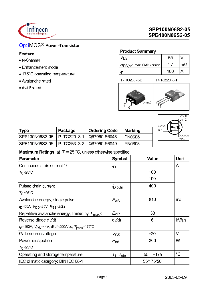SPB100N06S2-05_422489.PDF Datasheet
