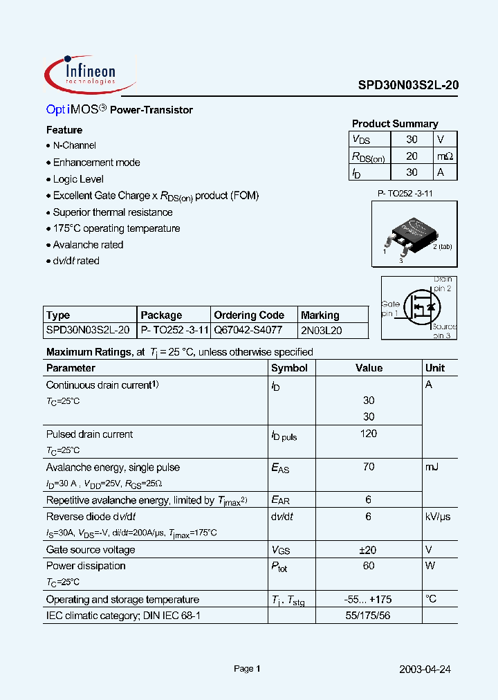 SPD30N03S2L-20_431897.PDF Datasheet