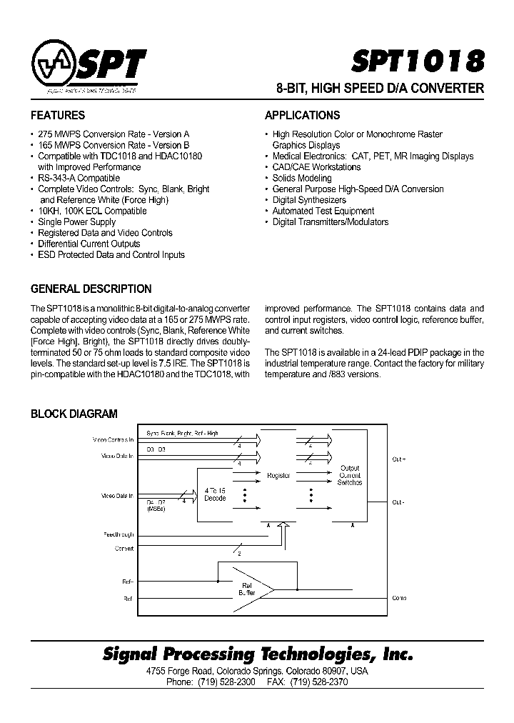 SPT1018AIN_412654.PDF Datasheet