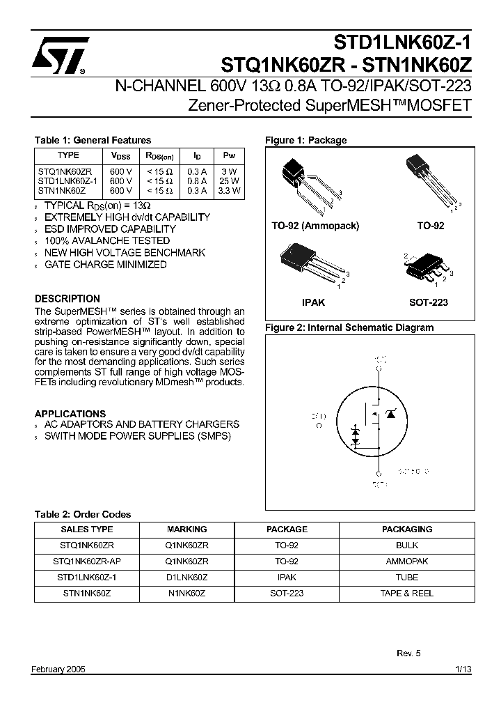 STD1LNK60Z-1_429573.PDF Datasheet