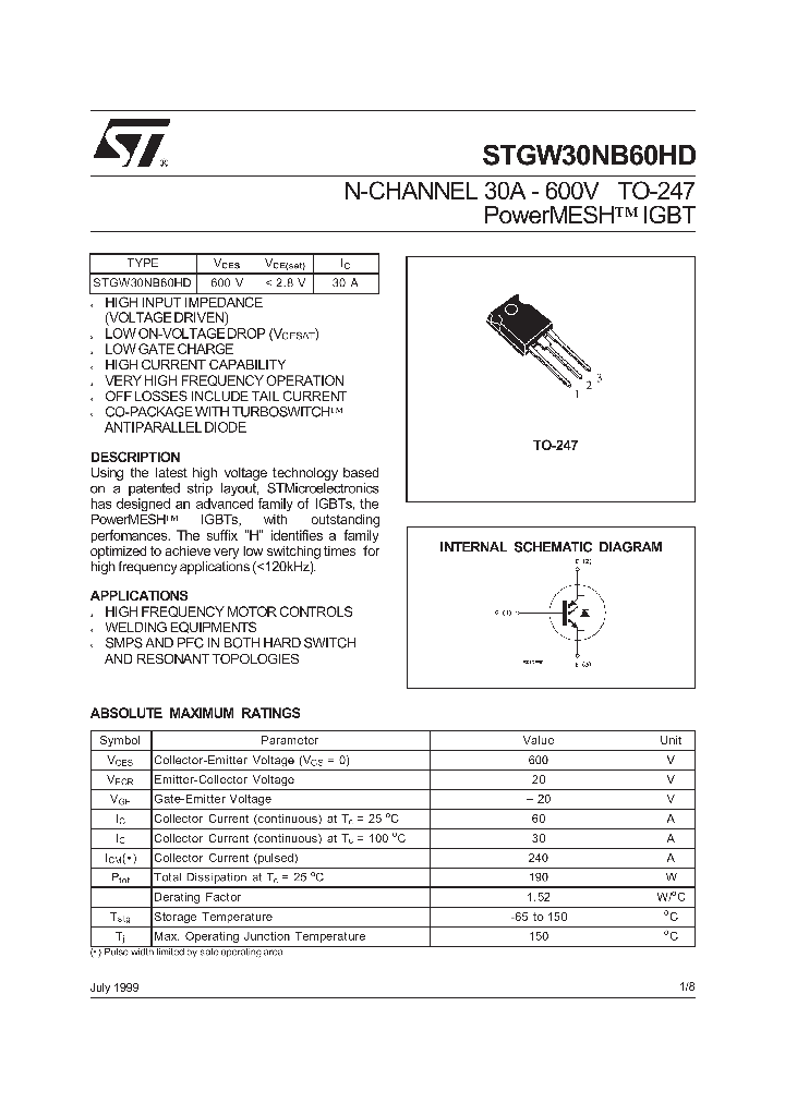 STGW30NB60HD_421419.PDF Datasheet