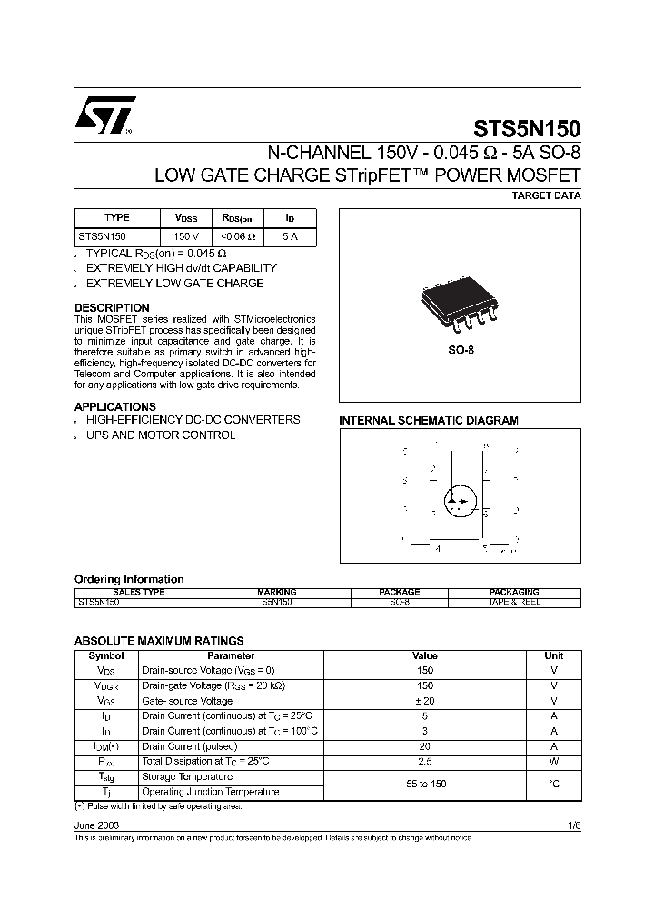 STS5N150_413669.PDF Datasheet