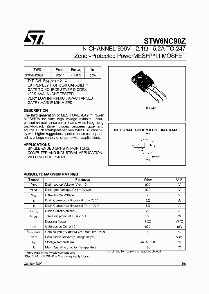 STW6NC90Z_390582.PDF Datasheet