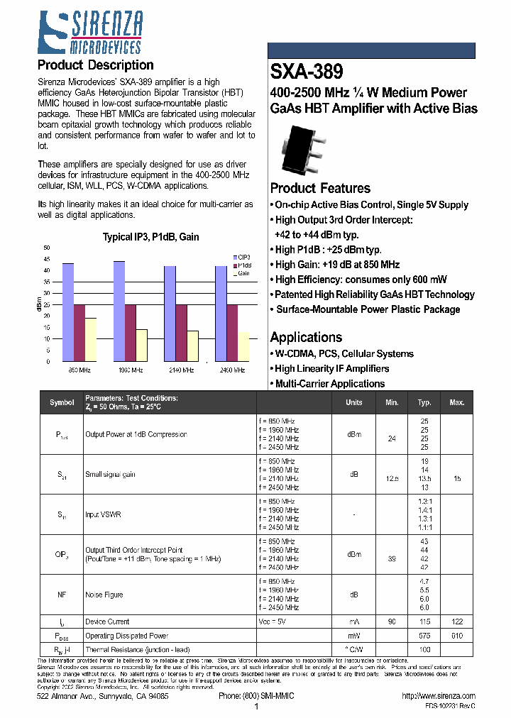 SXA-389_421809.PDF Datasheet