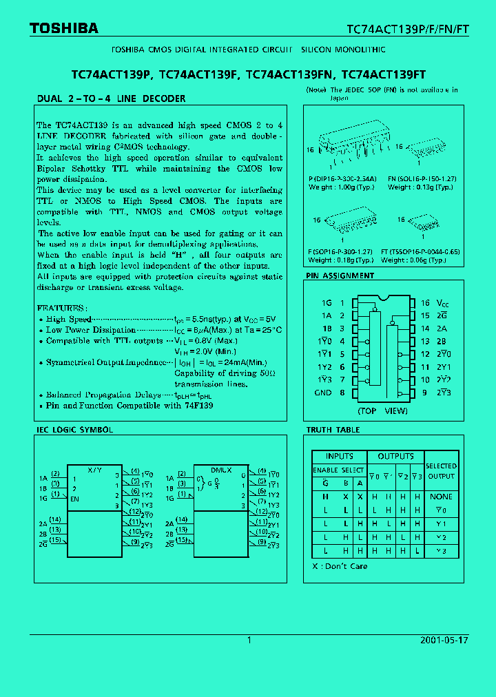 TC74ACT139F_400412.PDF Datasheet