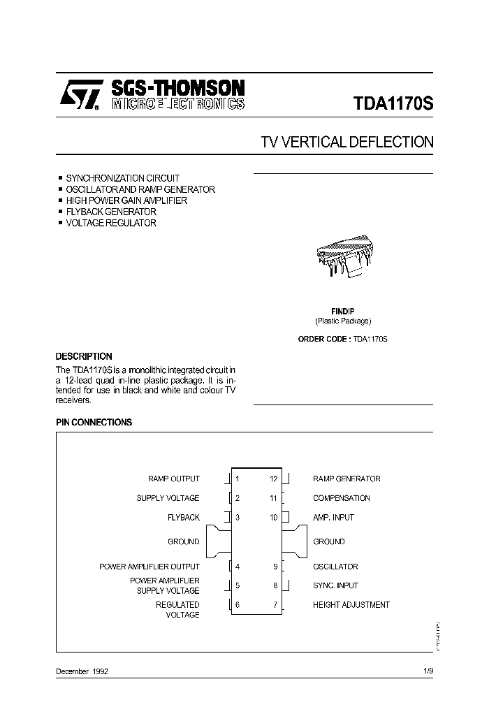 TDA1170S_416577.PDF Datasheet