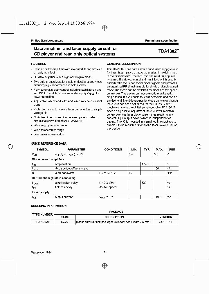 TDA1302T_405509.PDF Datasheet