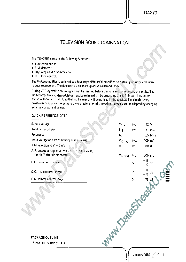TDA2791_423793.PDF Datasheet