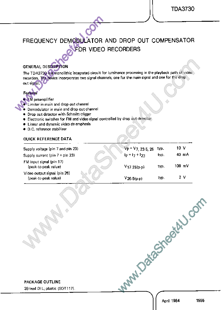 TDA3730_405631.PDF Datasheet