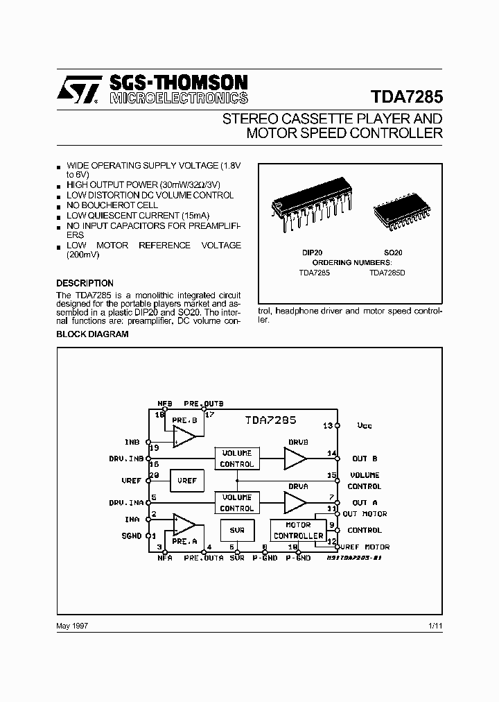 TDA7285_397846.PDF Datasheet