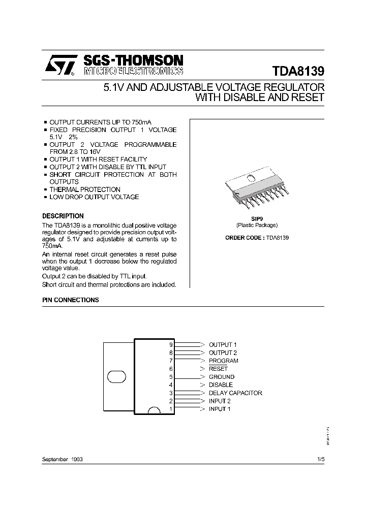 TDA8139_10443.PDF Datasheet
