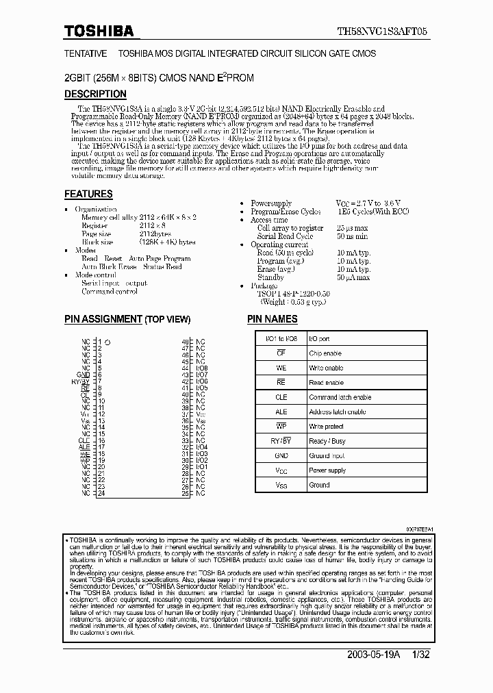 TH58NVG1S3AFT_68523.PDF Datasheet