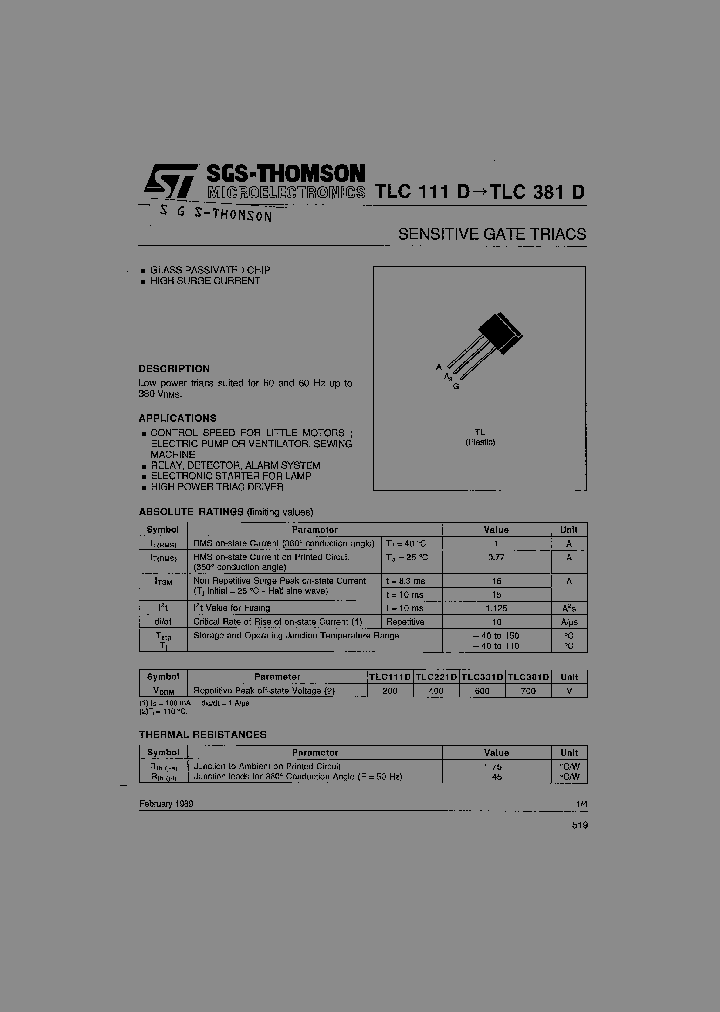 TLC111D_313860.PDF Datasheet