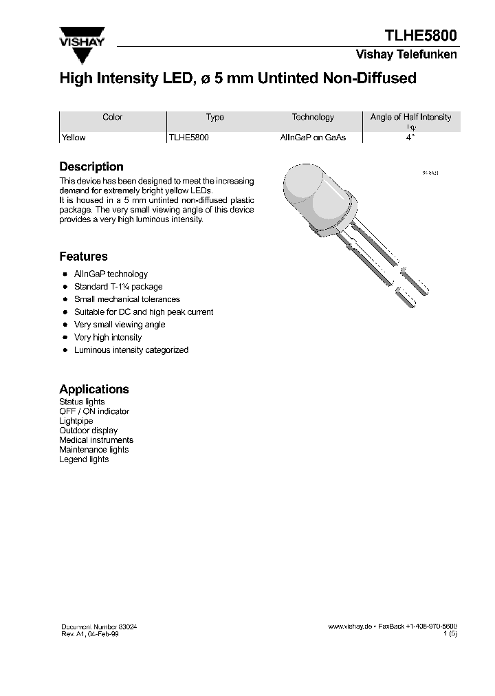 TLHE5800_416706.PDF Datasheet