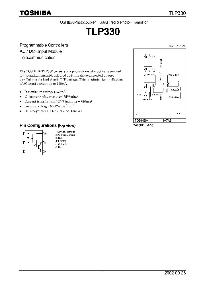 TLP330_413017.PDF Datasheet