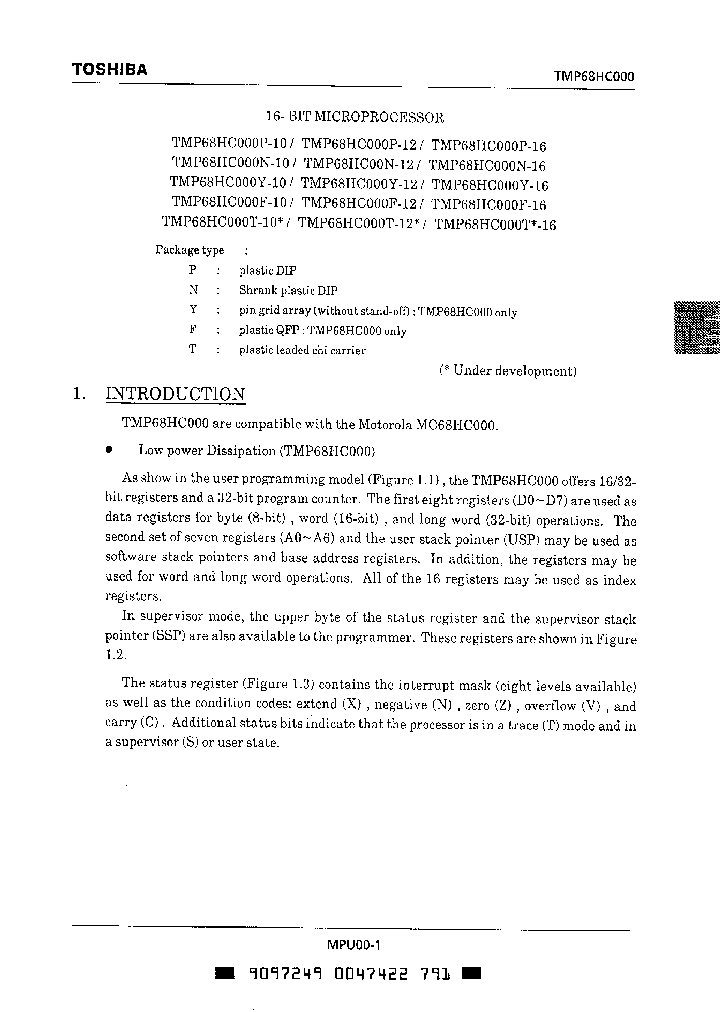 TMP68HC000F_413278.PDF Datasheet