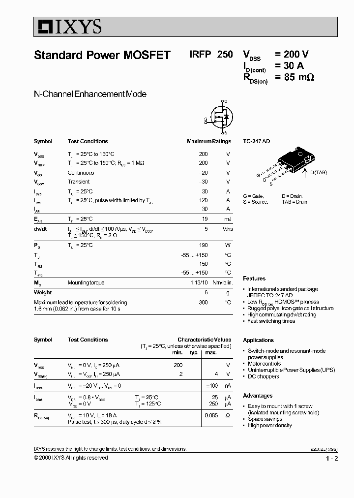IRFP250_325039.PDF Datasheet