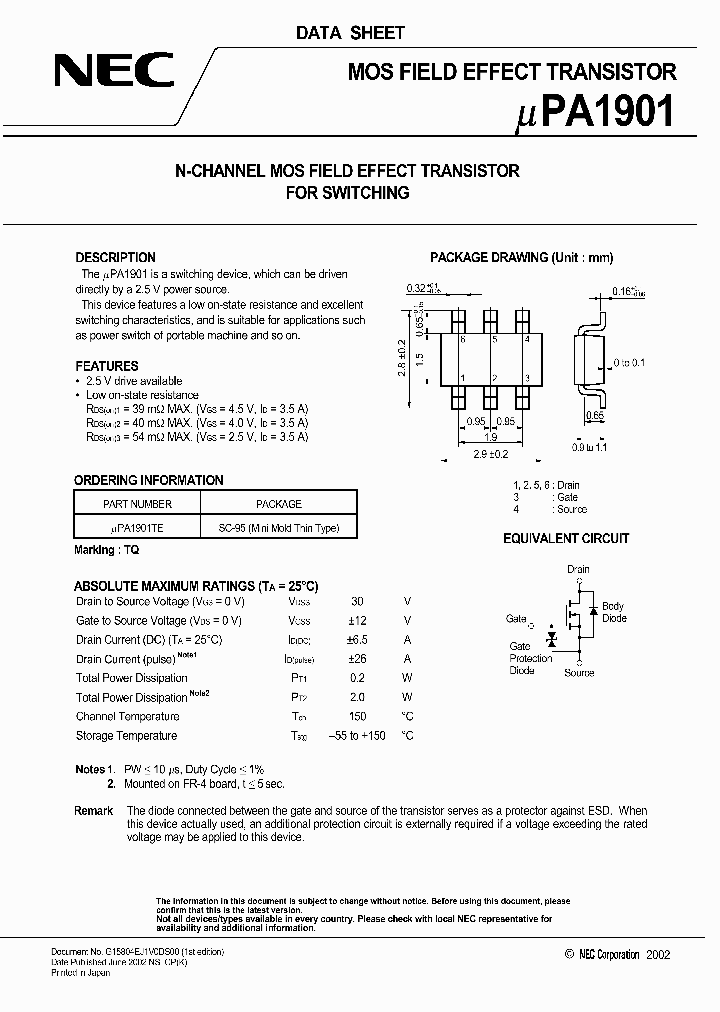 UPA1901_390228.PDF Datasheet
