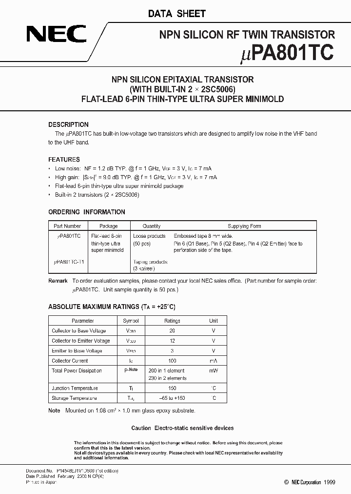 UPA801_397085.PDF Datasheet