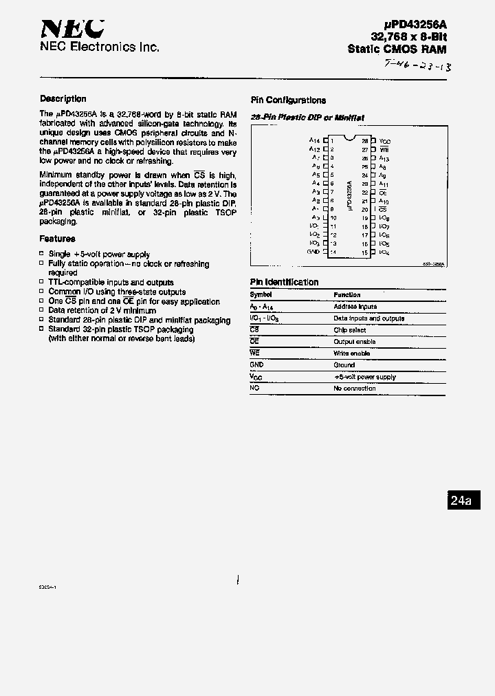 UPD43256A_403393.PDF Datasheet