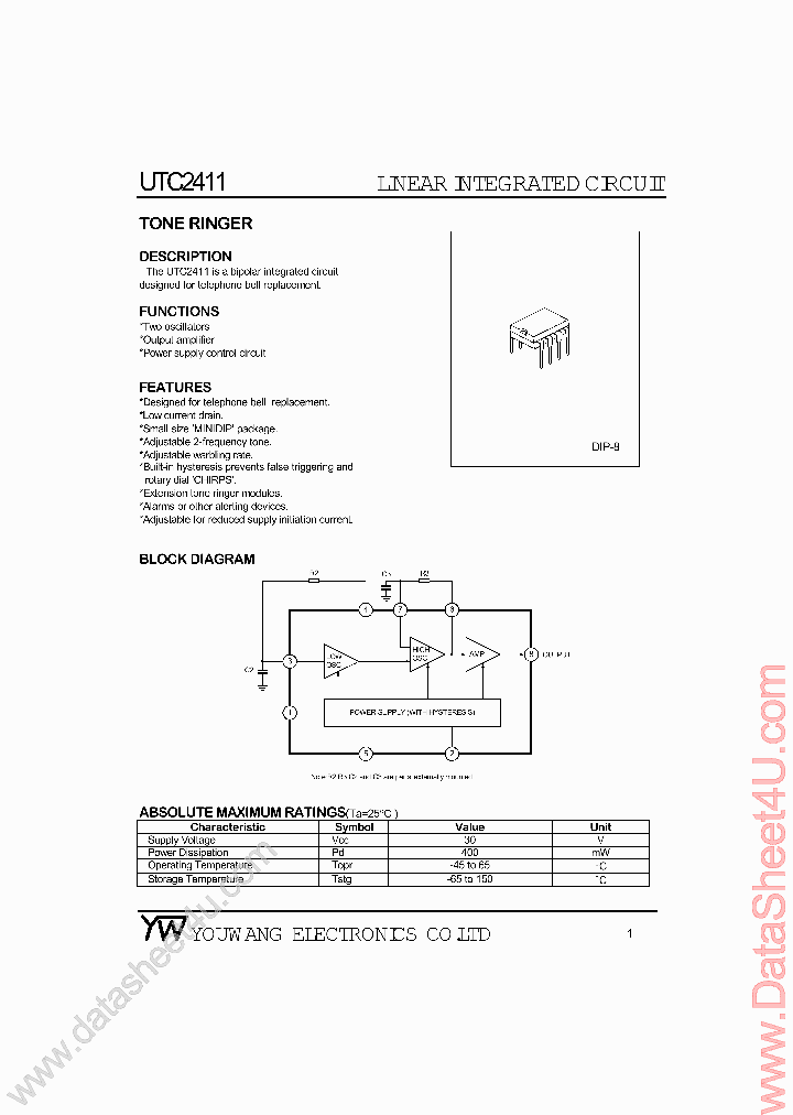 UTC2411_412485.PDF Datasheet