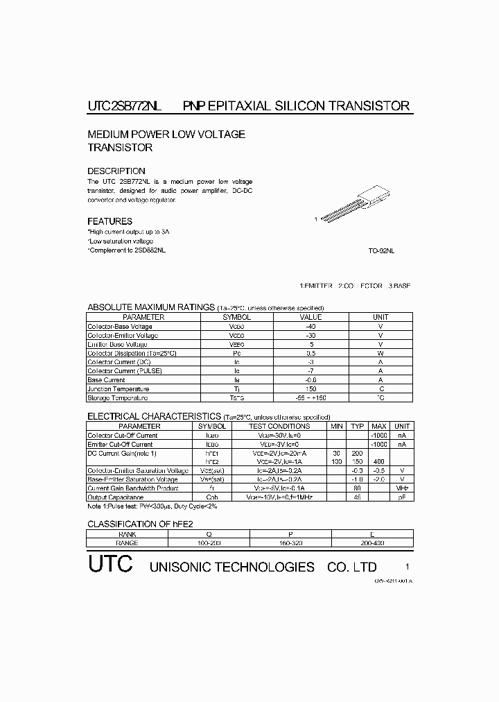 UTC2SB772NL_434107.PDF Datasheet