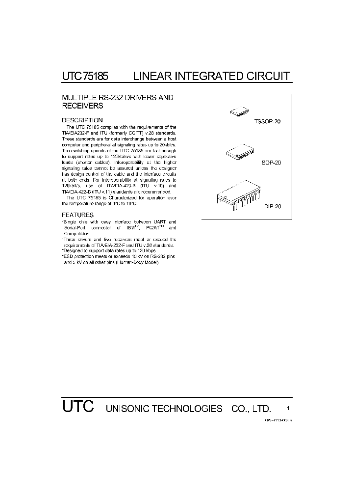 UTC75185_420839.PDF Datasheet