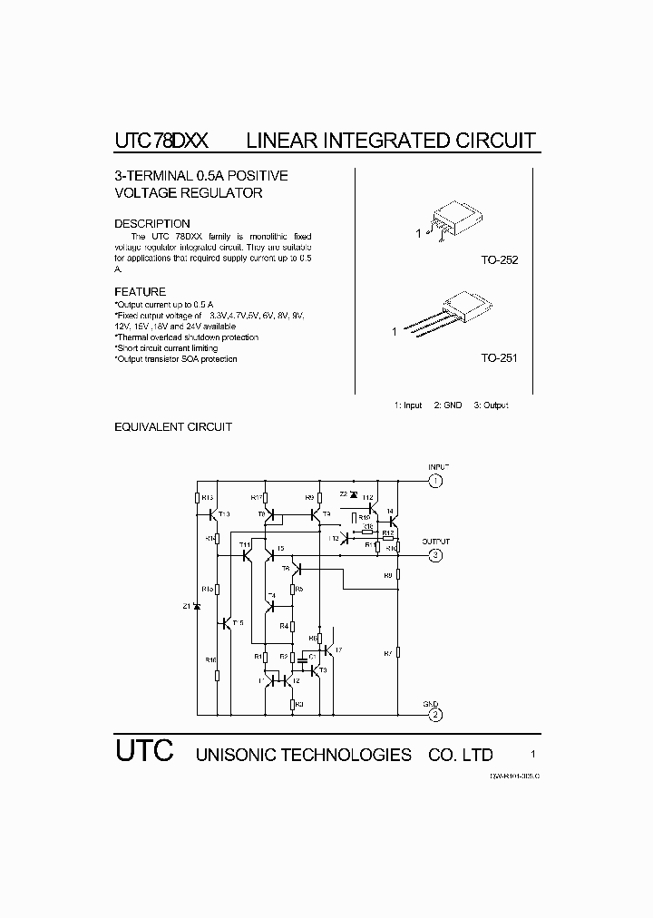 UTC78DXX_415699.PDF Datasheet