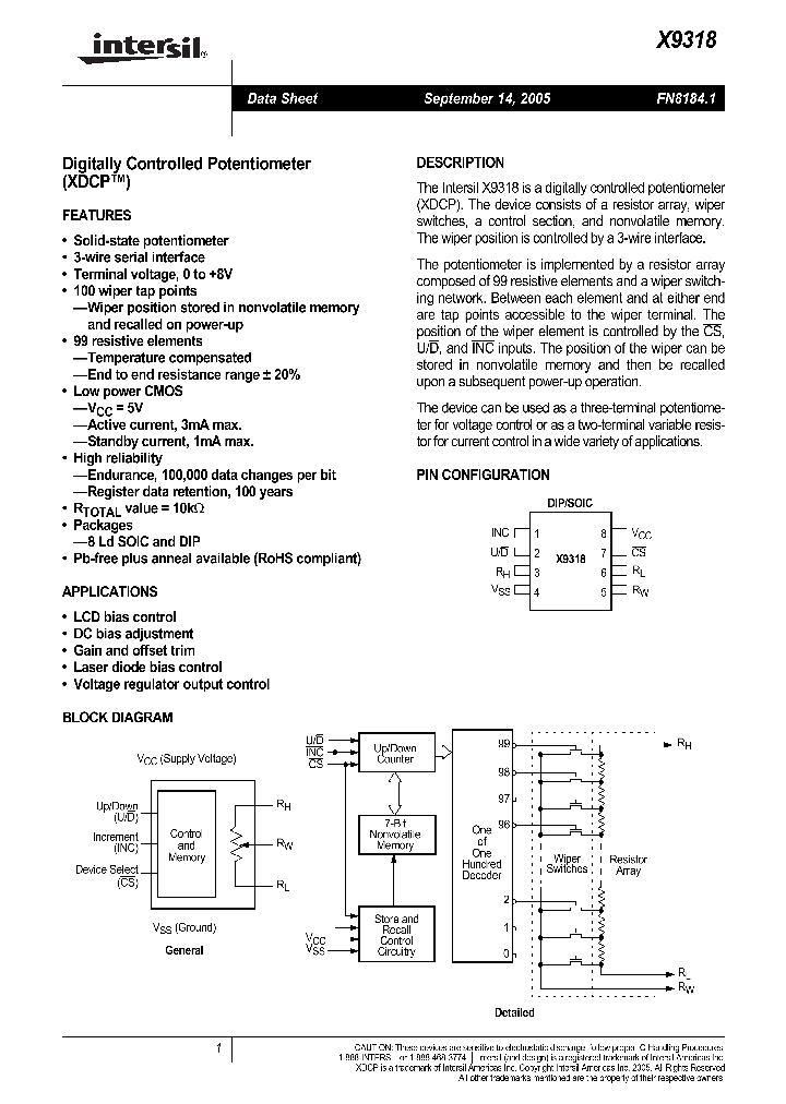 X9318WS8_415778.PDF Datasheet