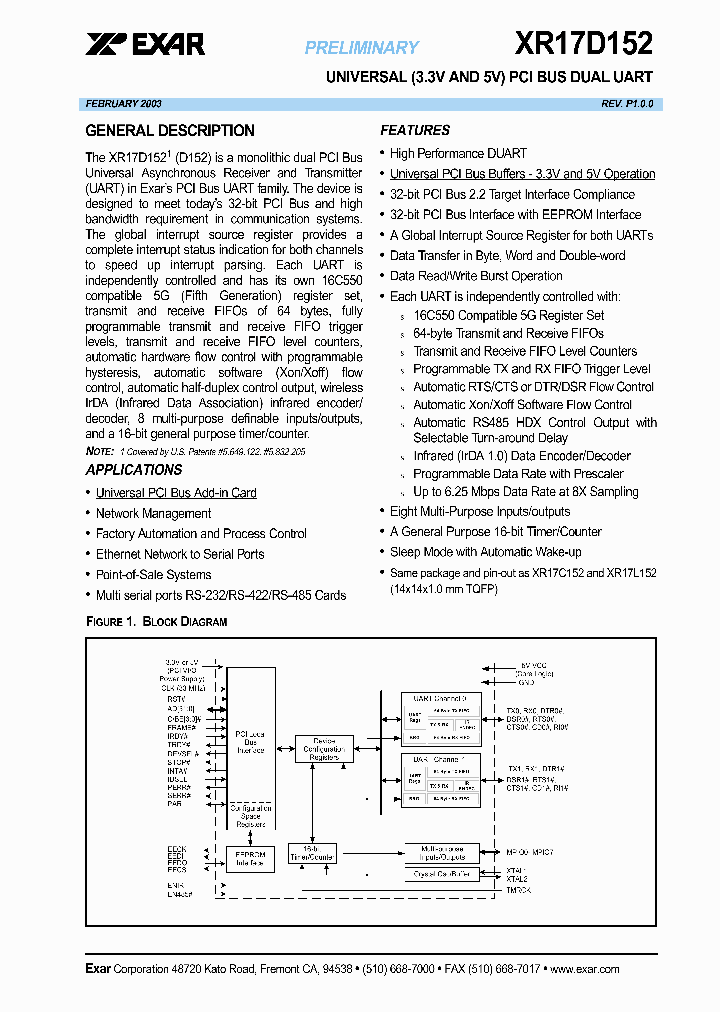 XR17D152_393460.PDF Datasheet
