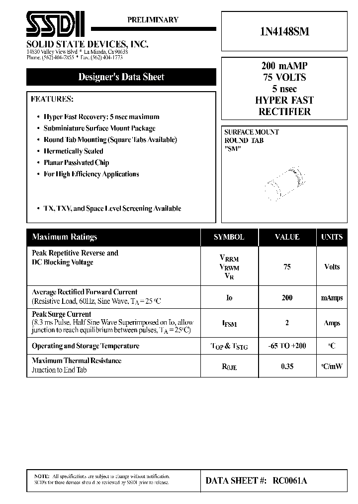 1N4148SM_459305.PDF Datasheet