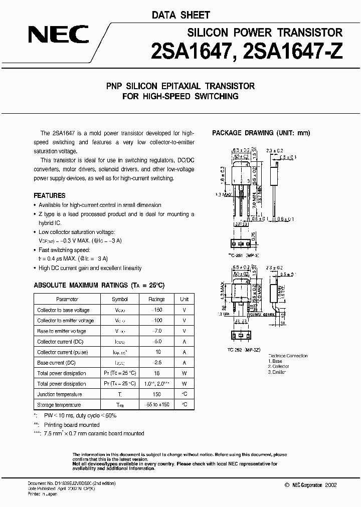2SA1647_480490.PDF Datasheet
