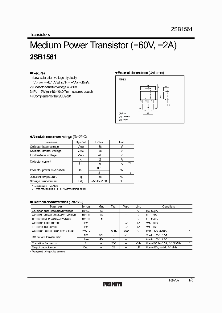 2SB1561_437278.PDF Datasheet