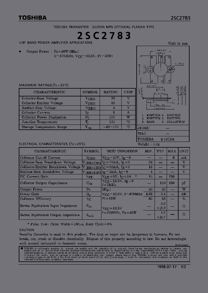 2SC2783_461038.PDF Datasheet
