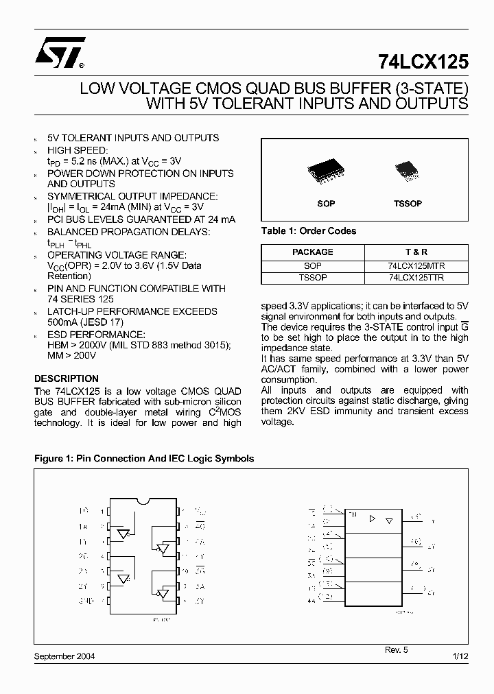 74LCX125TTR_486101.PDF Datasheet