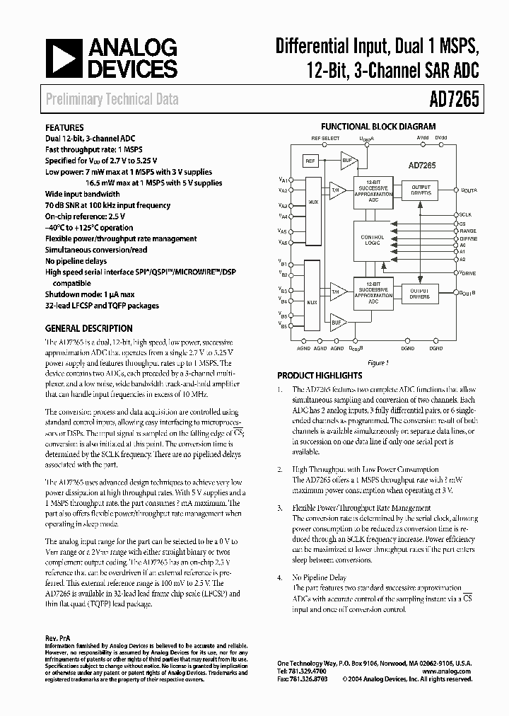 AD7265_439372.PDF Datasheet