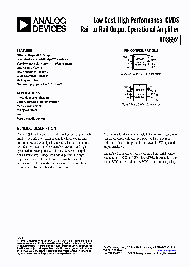 AD8692_442382.PDF Datasheet