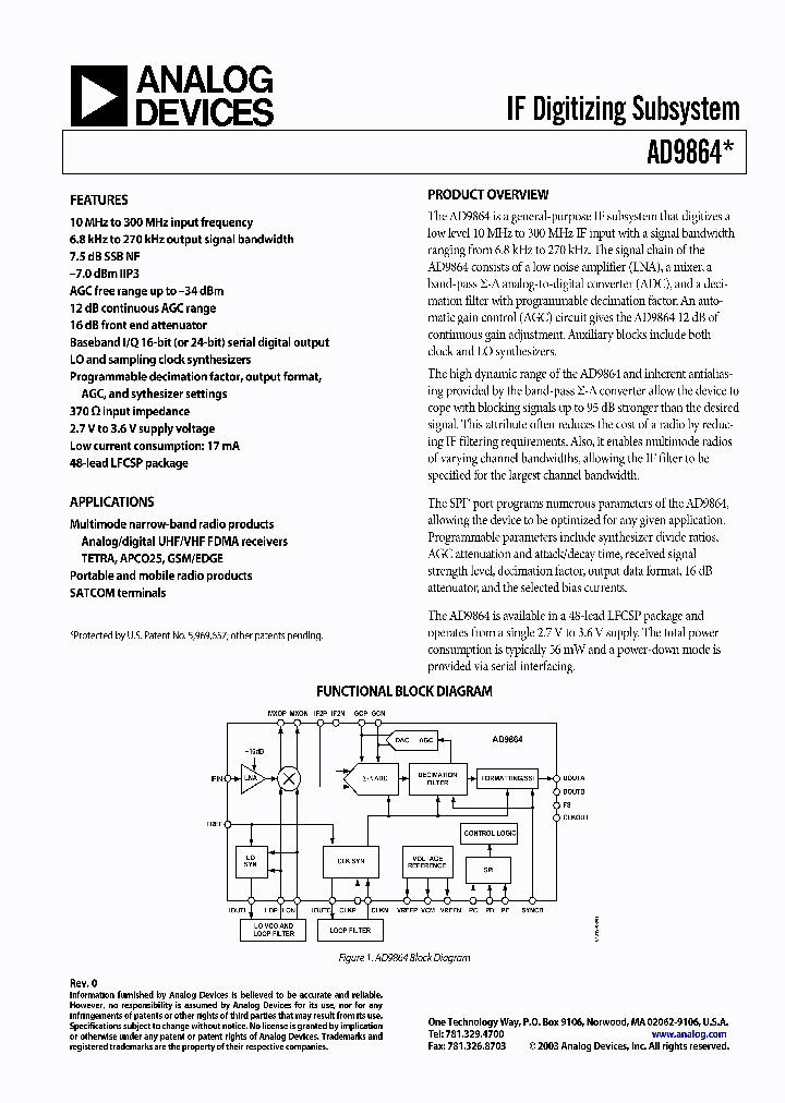 AD9864BCPZ_475673.PDF Datasheet