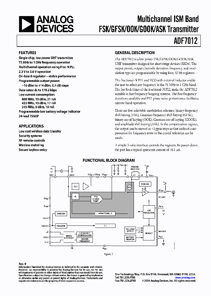 ADF7012_465131.PDF Datasheet