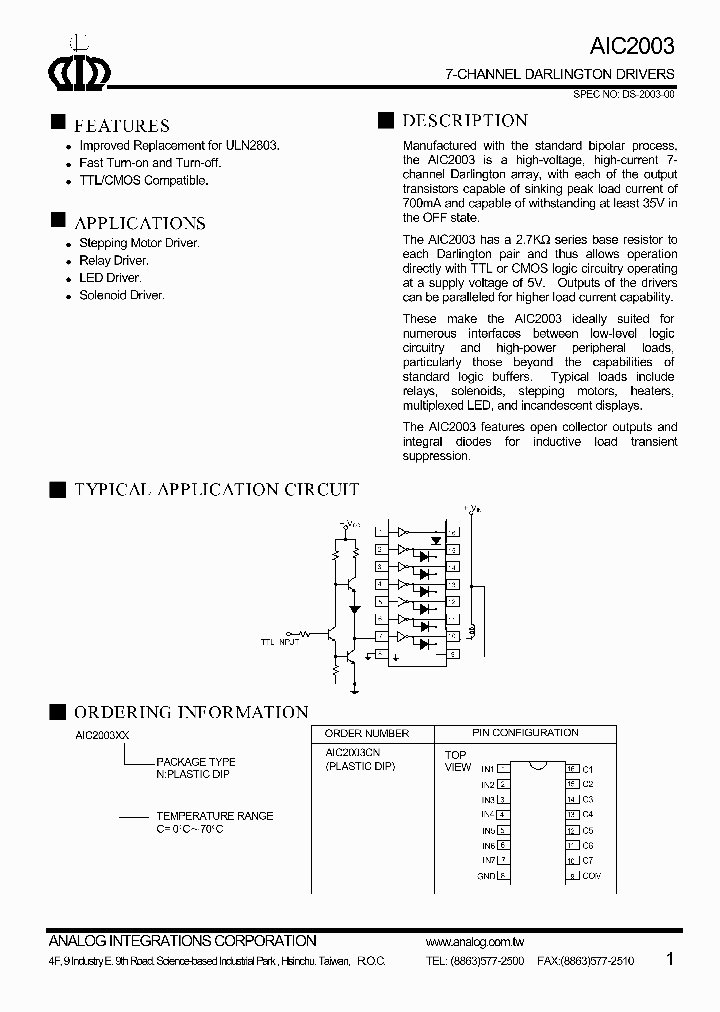 AIC2003_439307.PDF Datasheet