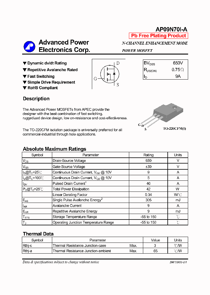 AP09N70I-A_463109.PDF Datasheet