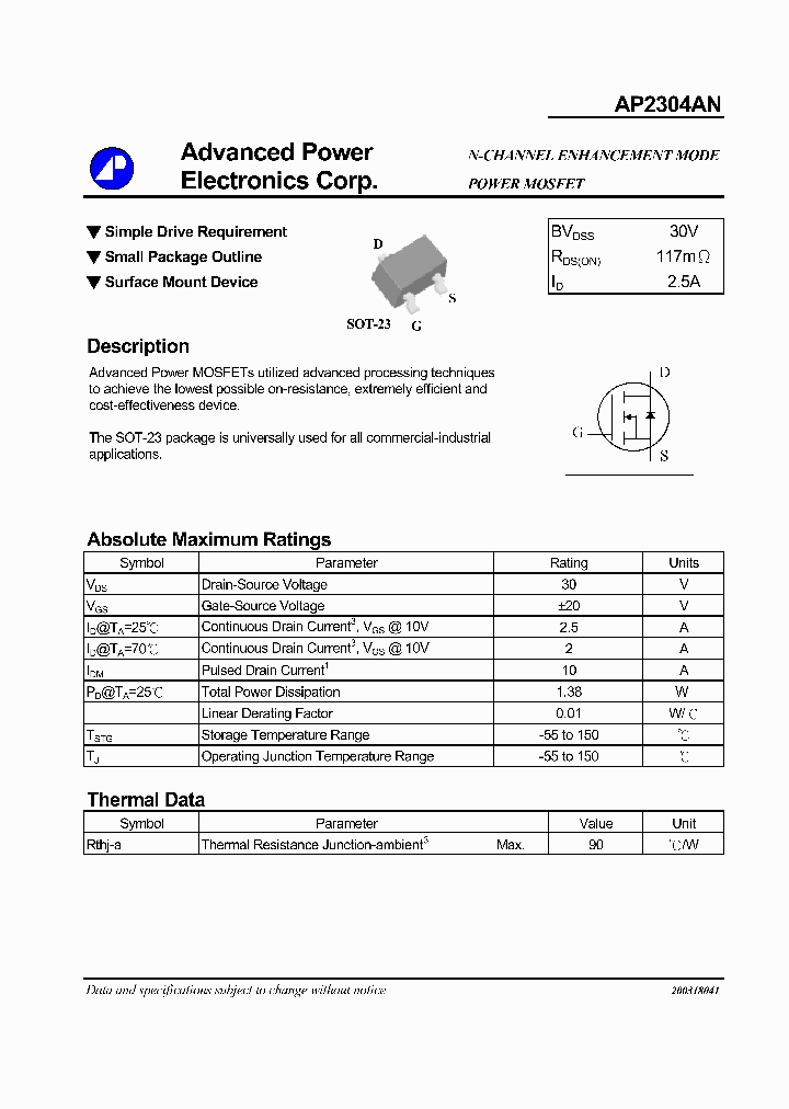 AP2304AN_444051.PDF Datasheet