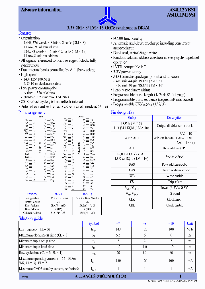 AS4LC2M8S1_438720.PDF Datasheet