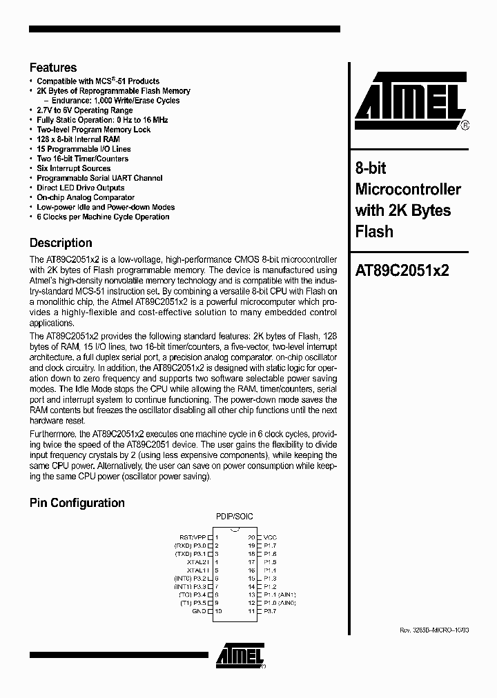 AT89C2051X2_448928.PDF Datasheet